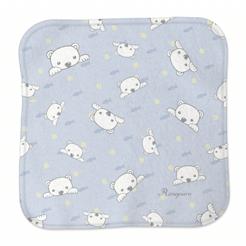 しろくまデザインA - ミニタオルハンカチ 20cm x 20cm - Rimopuro